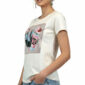 Großhandel Beige Damen Shirt mit Fashion Print und dezenten Strassteinen