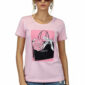 Großhandel Rosa Boutique Shirt mit Fashion Print und Strassteinen vorne