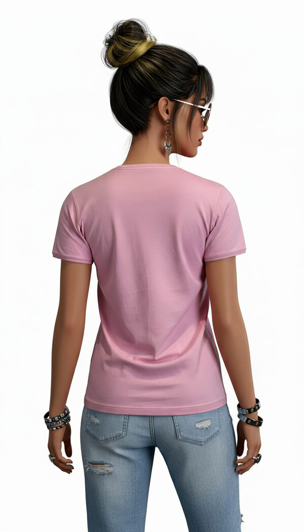 Rosa Boutique Shirt Rückseite Rosa Damen Shirt Rückansicht Boutique Casual Look