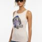 Rosa Damen Top Großhandel Teddy Print Detail Strass