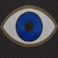Schwarzes Damen Shirt Großhandel Evil Eye Print Detailansicht