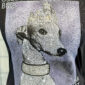 Schwarzes Damen Top Großhandel Dog Print Detail Strass