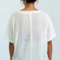 Weißes Oversize Damen T Shirt mit Strass Elefant Print Großhandel