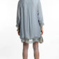 Damen Longbluse in Hellblau mit Spitze und Oversize Schnitt für Boutique und Fashion Großhandel