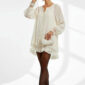 Damen Longbluse in Weiß mit Spitzen-Details und Oversize Schnitt für Boutique und Fashion Großhandel