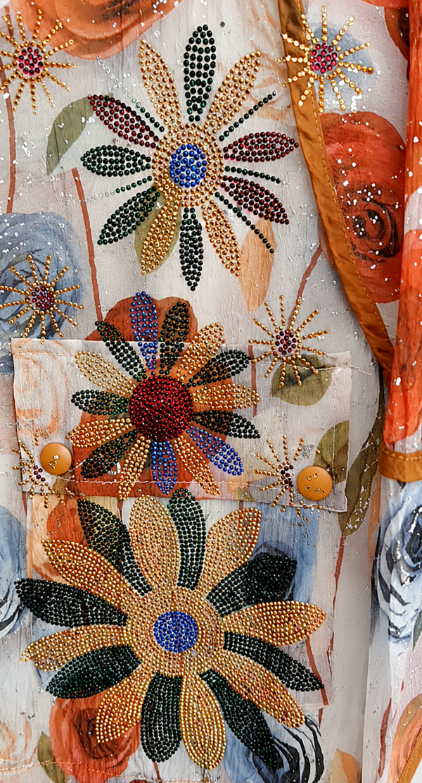 Bunte Blumenjacke Großhandel, Kapuze mit Strassblüten und Glitzertropfen, Oversize (3) Bunte Blumenjacke Großhandel, Oversize Kapuzenjacke mit Rosenprint, Glitzertropfen und Strassblüten, rosemodee.de