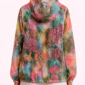 Bunte Katzenjacke Großhandel, Oversize Kapuzenjacke mit Blumenprint, versteckten Katzenmotiven und Strassrosen, rosemodee.de