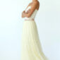 Gelbe Oversize Damen Tüllrock Maxi mit Perlendetails