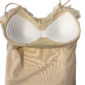 Gelbes Spitzen Crop Top mit 3D-Blumen, Perlen, Strassteinen und Soft-Cups