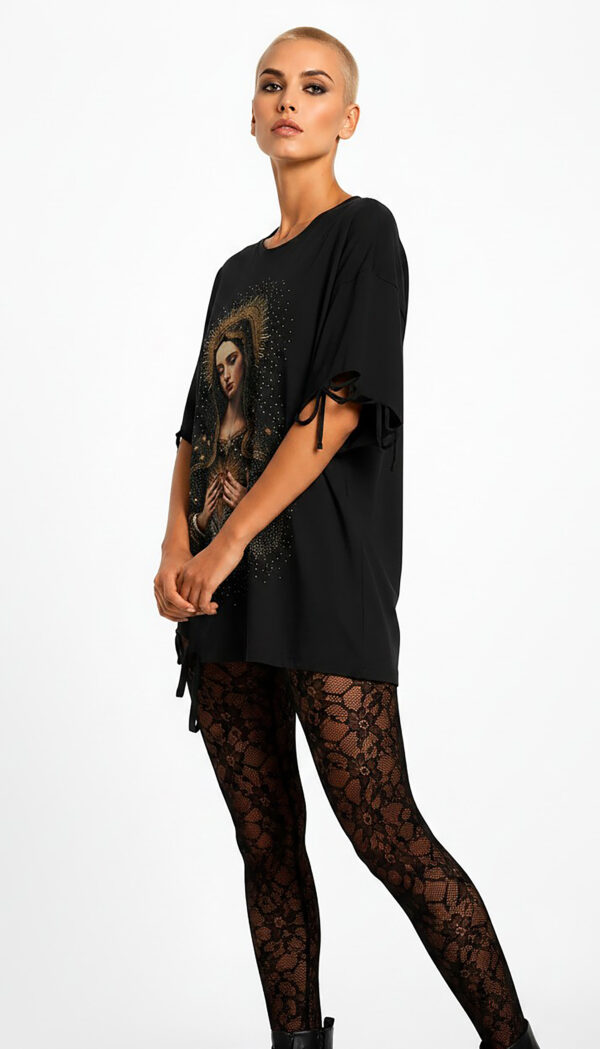 Heilige Maria Strass Oversize Shirt Großhandel Lot 2 Stück – Gothic Damen Longshirt Schwarz (1) Heilige Maria Strass Oversize Shirt Großhandel Lot 2 Stück – Gothic Damen Longshirt Schwarz (1)