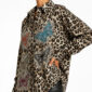 Leopardenhemd Großhandel, Oversize Hemd mit Strass Schmetterlingen im Leopardenprint, rosemodee.de