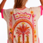 Oversize Amalfi Shirt Großhandel, mediterraner Print mit Amore Schriftzug, Pailletten Zitrusfrüchten und Strassherz, rosemodee.de