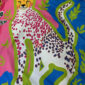 Oversize Gepard Shirt Großhandel, Pop Art Print mit Strassfell und buntem Dschungelmotiv, rosemodee.de