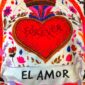 Oversize Herz Shirt Großhandel, Shirt mit flammendem Herz, El Amor Schriftzug und Strassbesatz im Folk Art Stil, rosemodee.de