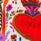 Oversize Herz Shirt Großhandel, Shirt mit flammendem Herz, El Amor Schriftzug und Strassbesatz im Folk Art Stil, rosemodee.de