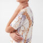 Print Shirt Großhandel Tencel Kette, illustrativer Reitmotiv Print mit goldenen Ketten und Strassriemen, rosemodee.de