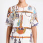 Print Shirt Großhandel Tencel, illustrativer Quasten und Kordel Print mit funkelndem Strassanhänger, rosemodee.de