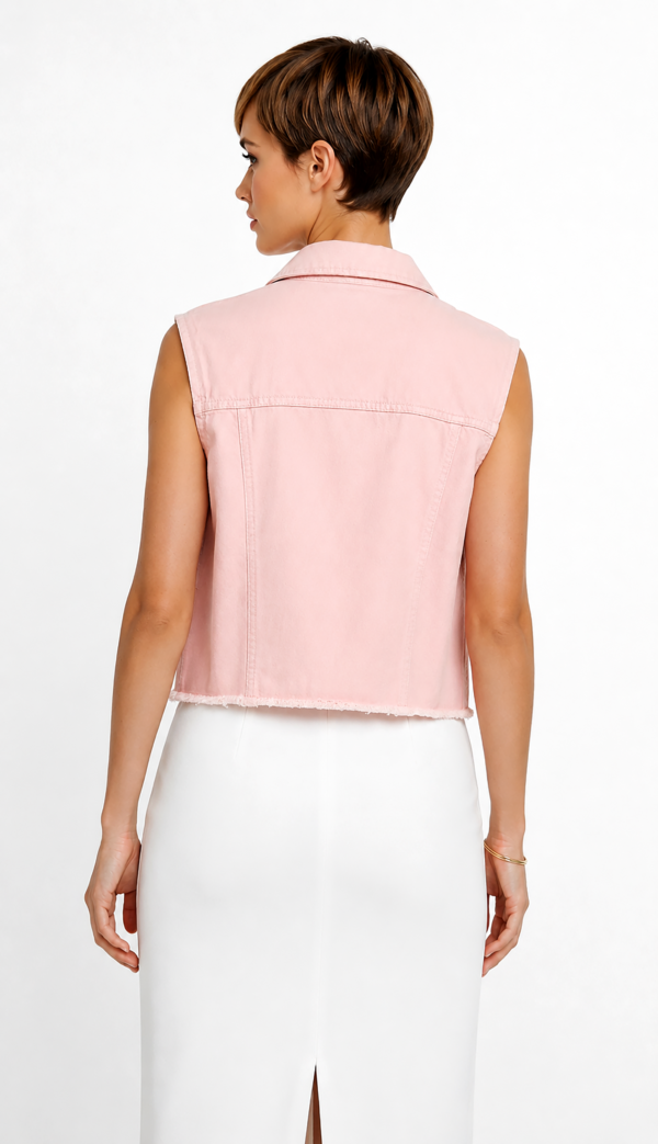 Pudra Oversize Damen Jeansweste mit Strass und Spitzenapplikation Großhandel (11) Pudra Oversize Damen Jeansweste mit Strass und Spitzenapplikation Großhandel