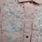 Pudra Oversize Damen Jeansweste mit Strass und Spitzenapplikation Großhandel