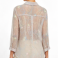 Rosa Damen Bluse mit Strass Kragen und Schmetterling Stickerei Großhandel