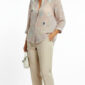 Rosa Damen Bluse mit Strass Kragen und Schmetterling Stickerei Großhandel