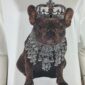 Royal Bulldog Strass Oversize Shirt Weiß mit Kronenmotiv und hochwertigen Strassteinen