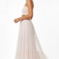 Soft Pink Damen Maxirock mit Tüll und Perlendetails