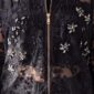 Damen Bestickte Spitzenjacke mit Strass Großhandel Schwarz & Weiß mit transparenter Spitze und 3D-Blumenstickerei