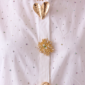 Damen Baumwollbluse mit Strass und Broschen Großhandel Weiß