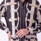 Damen Hemd-Hose Zweiteiler Barock Print mit Strass Großhandel Schwarz
