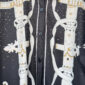 Damen Hemd-Hose Zweiteiler Barock Print mit Strass Großhandel Schwarz