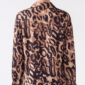 Damen Hemdbluse Leo Print mit Strass Leopard Großhandel Braun.