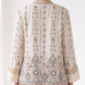 Damen Luxus Kimono mit Perlenstickerei Onesize Großhandel Champagner