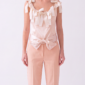 Damen Satin Top mit Schleifen LOT M L XL Großhandel Champagner