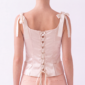 Damen Satin Top mit Schleifen LOT M L XL Großhandel Champagner