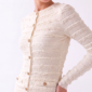 Damen Struktur Strickkleid Großhandel Creme