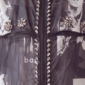 Damen Transparente Crop-Jacke mit Strass Großhandel Love Print Schwarz Weiß