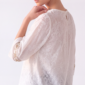 Damen Transparente Spitzenbluse mit floralem Spitzenmuster LOT M/L Großhandel Offwhite