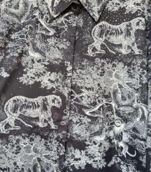 Damen Zweiteiler Animal Print mit Strass Großhandel Schwarz (1) Damen Zweiteiler Animal Print mit Strass Großhandel in Schwarz