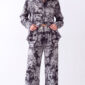 Damen Zweiteiler Animal Print mit Strass Großhandel in Schwarz