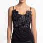 Damen 3D Blumen Top Großhandel Schwarz & Weiß mit großen Blumenapplikationen