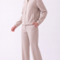Stoffhose Taupe Großhandel Damen elegante Business Hose Ganzkörperansicht
