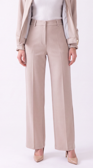 Stoffhose Taupe Großhandel Damen elegante Business Hose Ganzkörperansicht