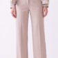 Stoffhose Taupe Großhandel Damen elegante Business Hose Ganzkörperansicht