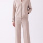 Stoffhose Taupe Großhandel Damen elegante Business Hose Ganzkörperansicht