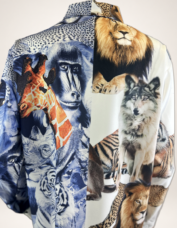 Damen 3-teiliges Set mit Animal Print – Hemd, Hose & Schal Großhandel (13) Damen 3-teiliges Set Animal Print Bluse Hose Schal Großhandel