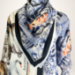 Damen 3-teiliges Set Animal Print Bluse Hose Schal Großhandel
