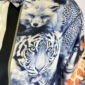 Damen 3-teiliges Set Animal Print Bluse Hose Schal Großhandel