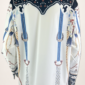 Damen 3-teiliges Set Kettenprint Bluse Hose Schal Großhandel