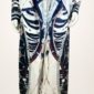 Damen 3-teiliges Set Kettenprint Bluse Hose Schal Großhandel